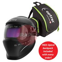 1006.680 Optrel Sphere X 2.5 Auto Darkening Welding Helmet with FREE Optrel Backpack, Shade 5 - 12