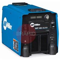907525AP Miller XMT 450 CC/CV Air Cooled MIG Welder Package with ST-24WD Wire Feeder and 10m Interconnection Cable - 400v 3ph