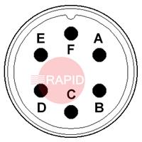 AMP06CP 6 Way Amphenol Cable Plug (18-12)