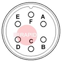 AMP06PS 6 Way Amphenol Panel Socket (18 - 12)