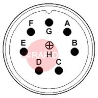 AMP08PP 8 Way Amphenol Panel Plug (18-8)