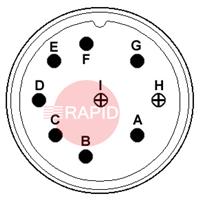 AMP09CP 9 Way Amphenol Cable Plug (20-16S)