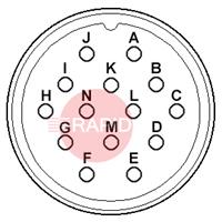 AMP14CSIL 14 Way Inline Amphenol Cable Socket (20-27)