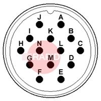 AMP14MCP 14 Way Amphenol Cable Plug (20-27) Special