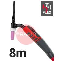 CK-EDS26F08 CK Diamond EDS 26FX Flex Head Air Cooled Tig Torch, 8m