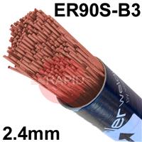 CM2IG24 Bohler CM 2-IG Steel Tig Wire, 2.4mm Diameter x 1000mm Cut Lengths - AWS A5.28 ER90S-B3. 5.0kg Pack