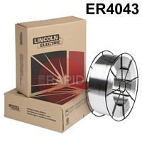 PED701753 Lincoln Superglaze 4043, Aluminium MIG Wire, 7Kg Reel, ER4043