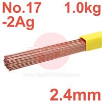 RO182401 SIF Sifcupron No 17-2Ag, 2.4 mm Diameter 1.0 Kg Pkt EN 1044: CP105, BS: 1845 CP2
