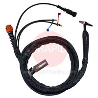 TX305WF25 Kemppi Flexlite TX K5 305WF Water Cooled 300 Amp Tig Torch, with Flex Neck - 25m, 7 Pin