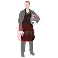 W000404088 Weldline Split Leather Apron with Fabric Laces - 900mm x 600mm, EU 425/2016