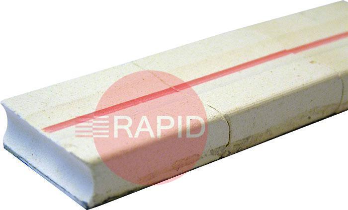1G41  Gullco Katbak 1G41-R Ceramic Weld Backing Tiles - 9.5mm Groove, 12m Box