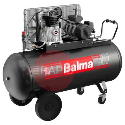BA2-100BP  Balma Belt Driven Portable Compressor - 230V, 2HP, 100LT, 9.1 CFM
