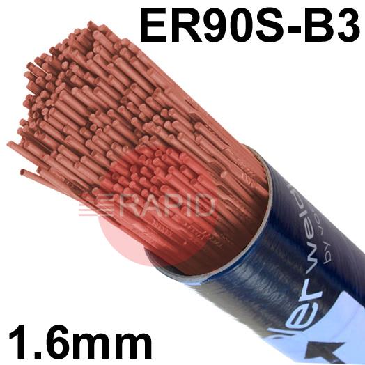 CM2IG16  Bohler CM 2-IG Steel Tig Wire, 1.6mm Diameter x 1000mm Cut Lengths - AWS A5.28 ER90S-B3. 5.0kg Pack