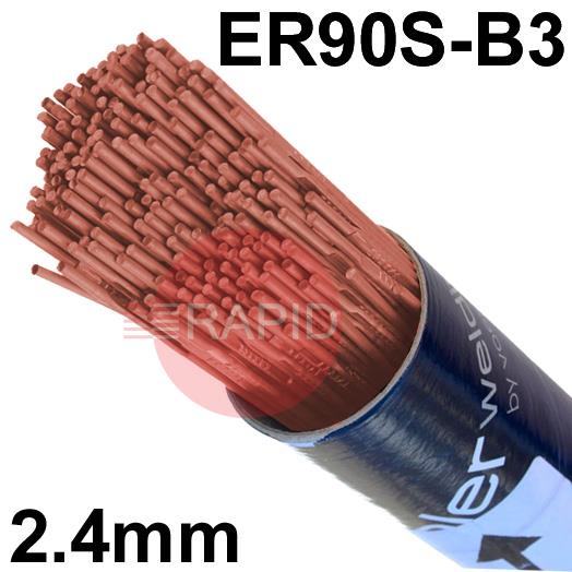 CM2IG24  Bohler CM 2-IG Steel Tig Wire, 2.4mm Diameter x 1000mm Cut Lengths - AWS A5.28 ER90S-B3. 5.0kg Pack