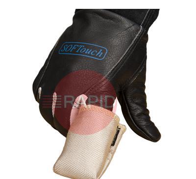 WEL10-1099  TIG Finger. Silica fabric. With hook and loop