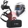 4600.040  Optrel Crystal 2.0 Silver Welding Helmet & Swiss Air PAPR Air Fed Halfmask System, Ready To Weld Package